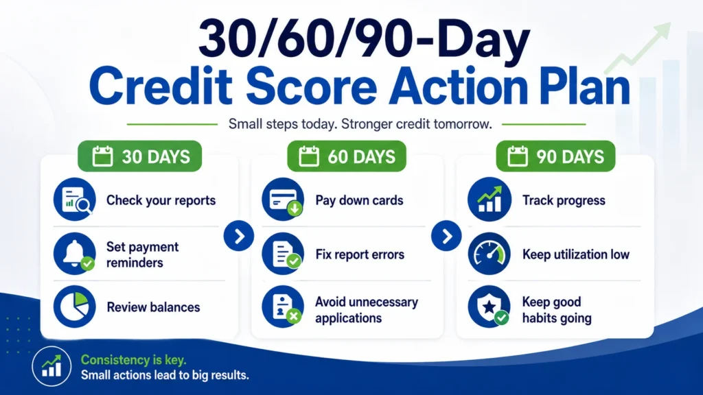 30 60 90 day credit score action plan