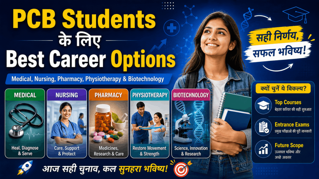 Best Career Options After 12th Science for PCB students