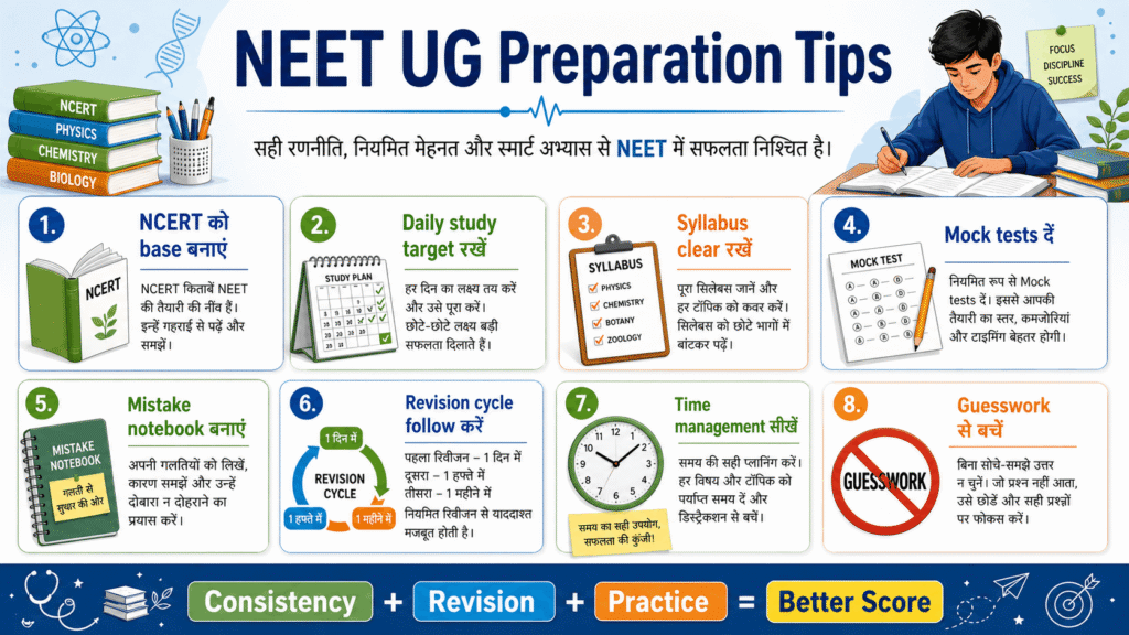NEET UG preparation tips for Indian students