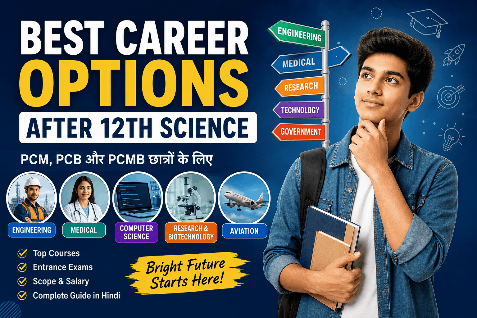 Best Career Options After 12th Science for students in Hindi