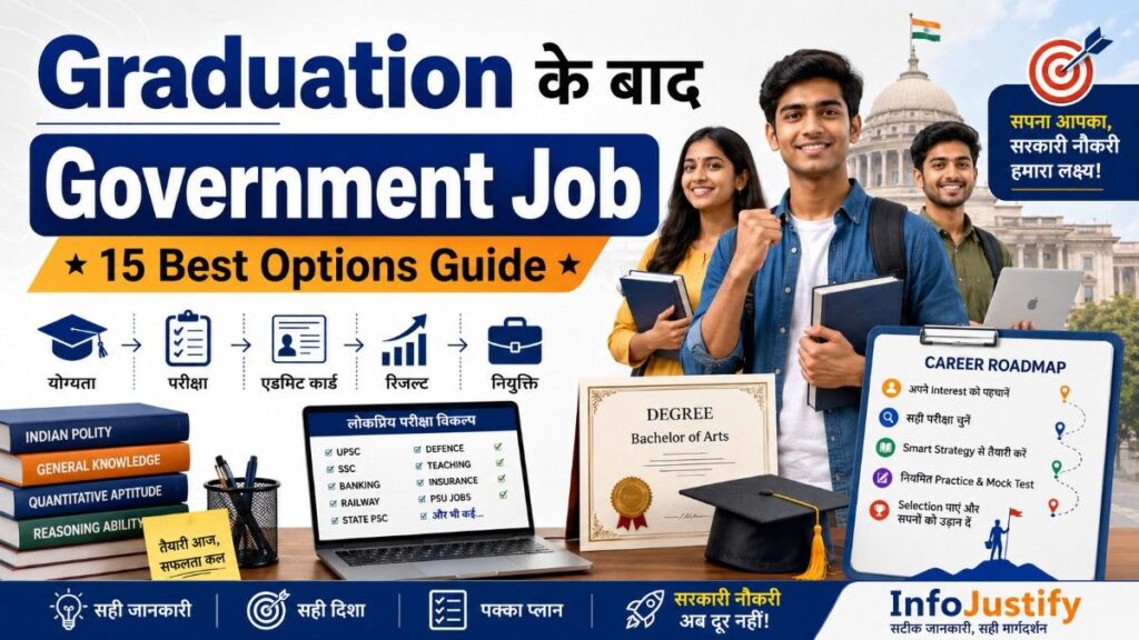 Graduation के बाद Government Job guide with graduate students, degree certificate, exam form and career roadmap