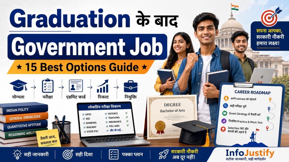 Graduation के बाद Government Job guide with graduate students, degree certificate, exam form and career roadmap