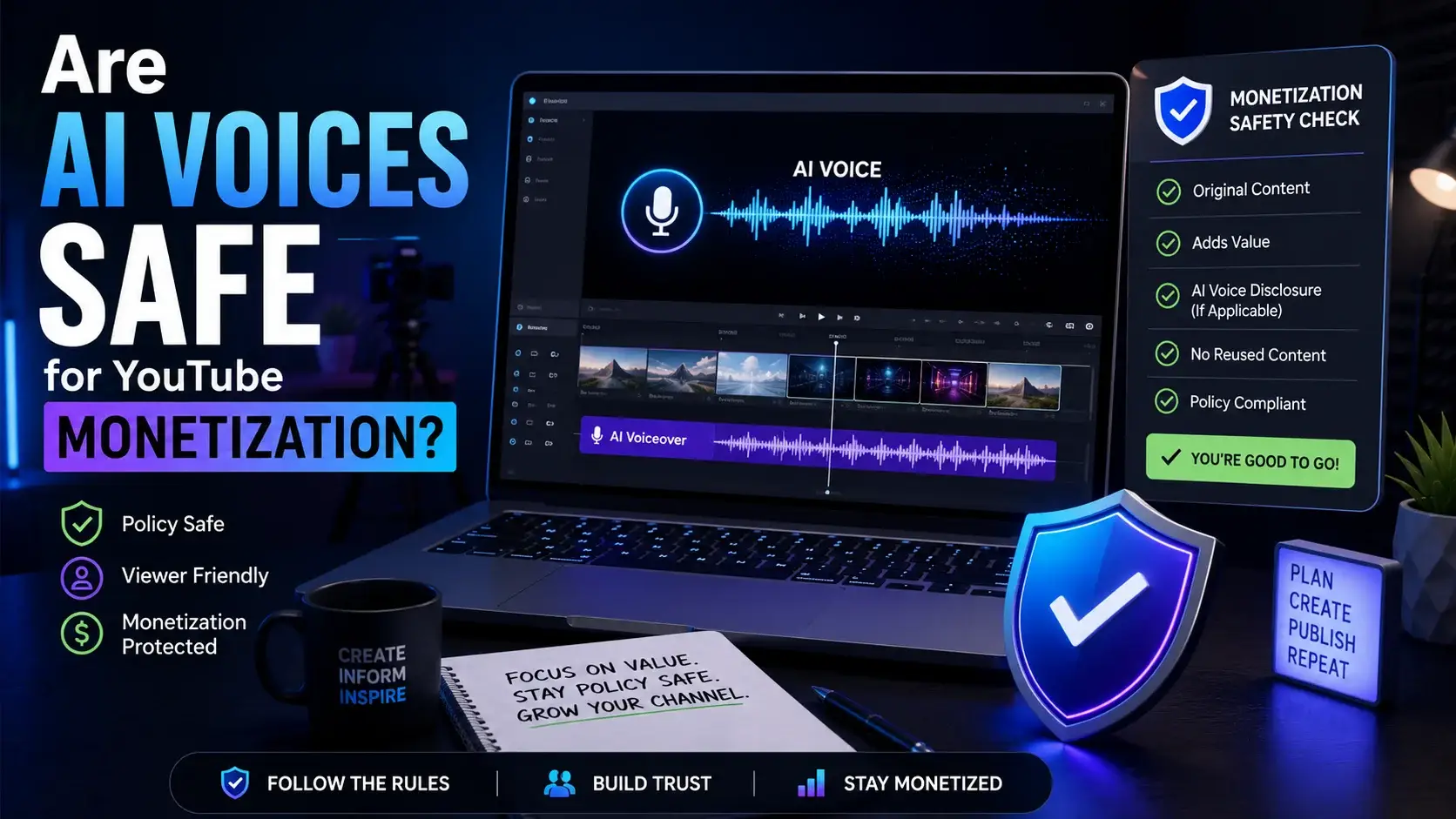Are AI voices safe for YouTube monetization 2026 policy guide