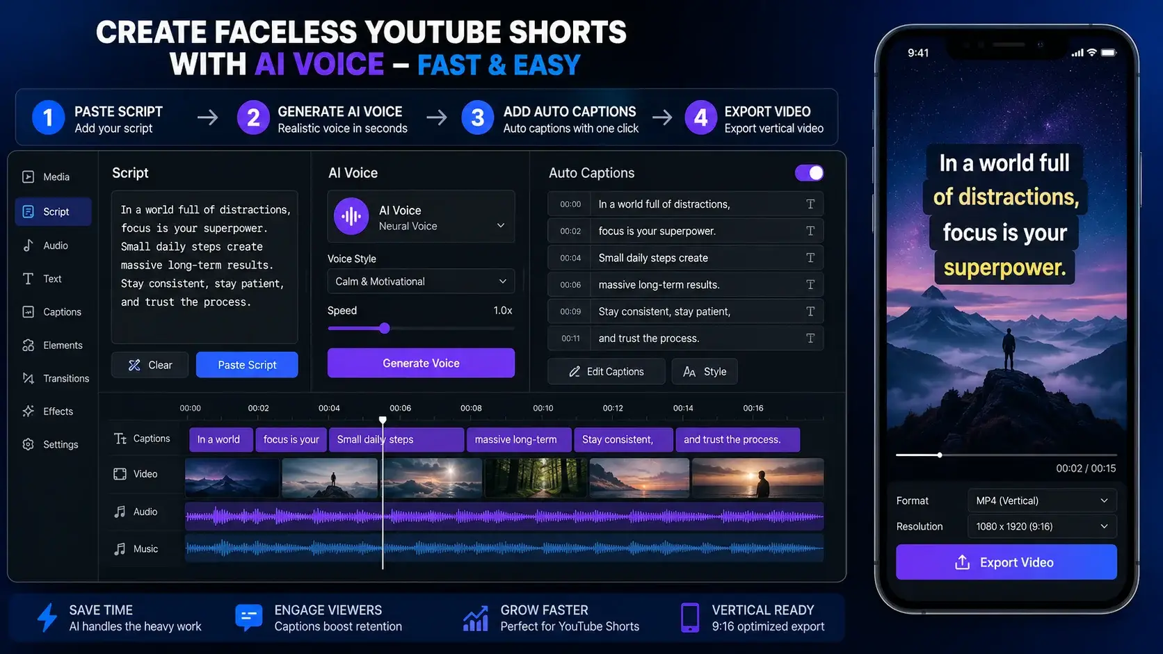 Best free AI voice generator for faceless YouTube Shorts - CapCut
