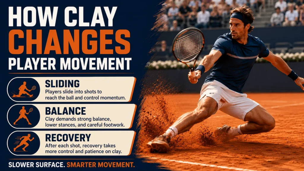 How clay changes player movement in tennis