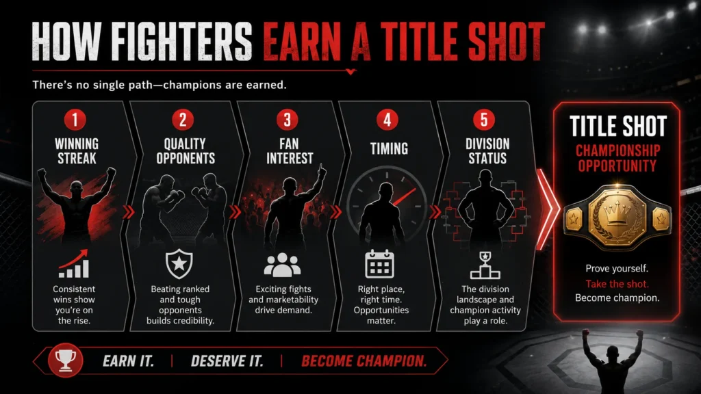 How fighters earn a UFC title shot image
