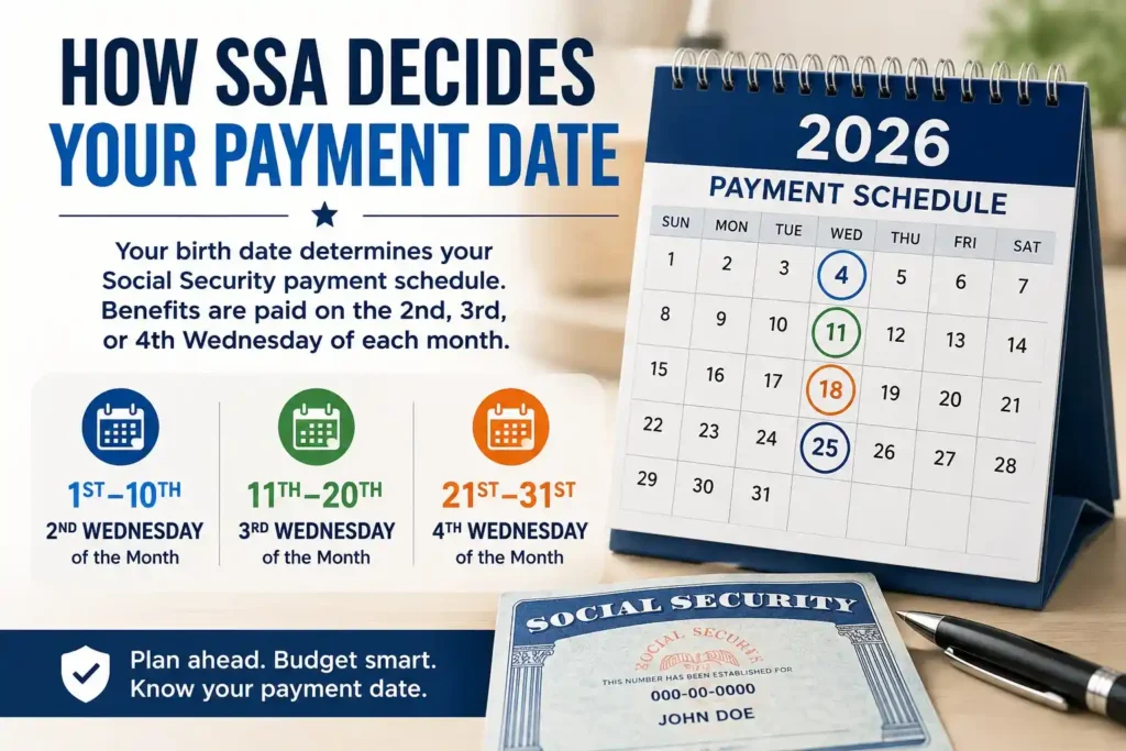 How SSA decides Social Security payment date by birth date for 2026 payment schedule