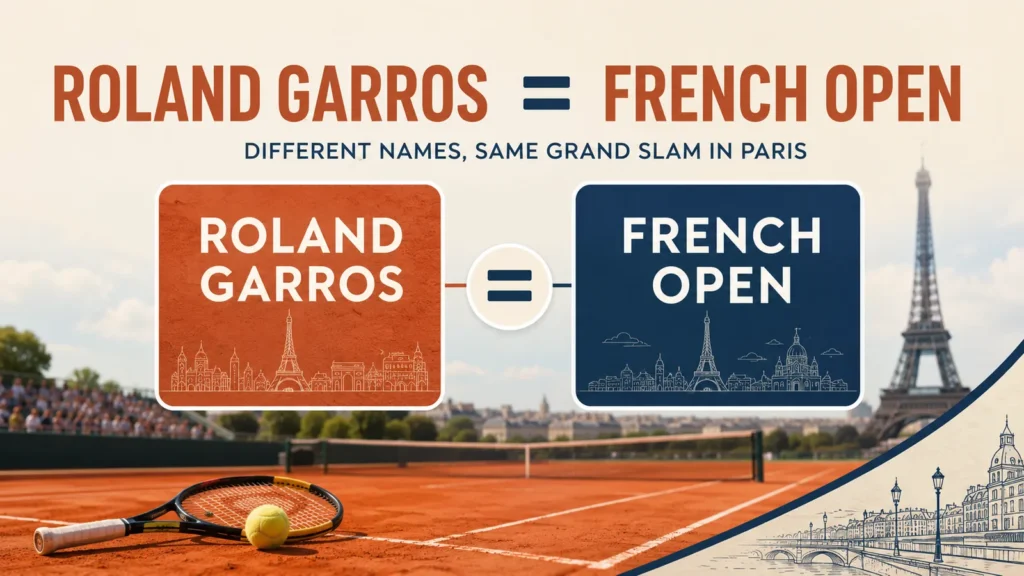 Roland Garros and French Open are the same tournament
