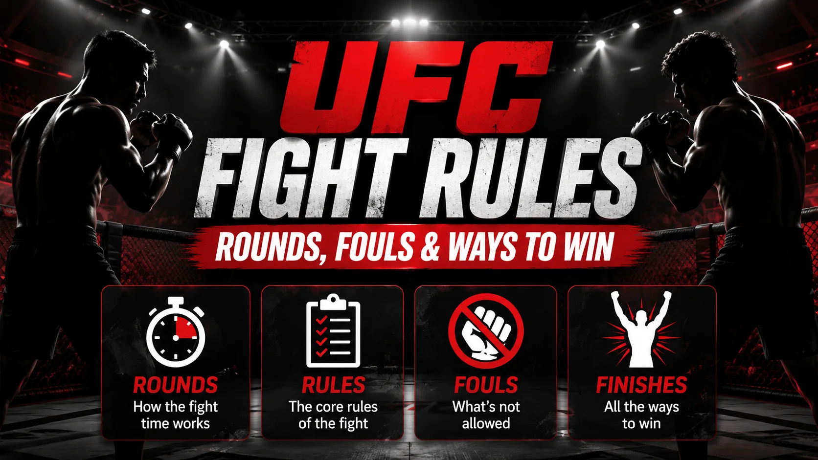 UFC fight rules explained featured image with rounds fouls and ways to win