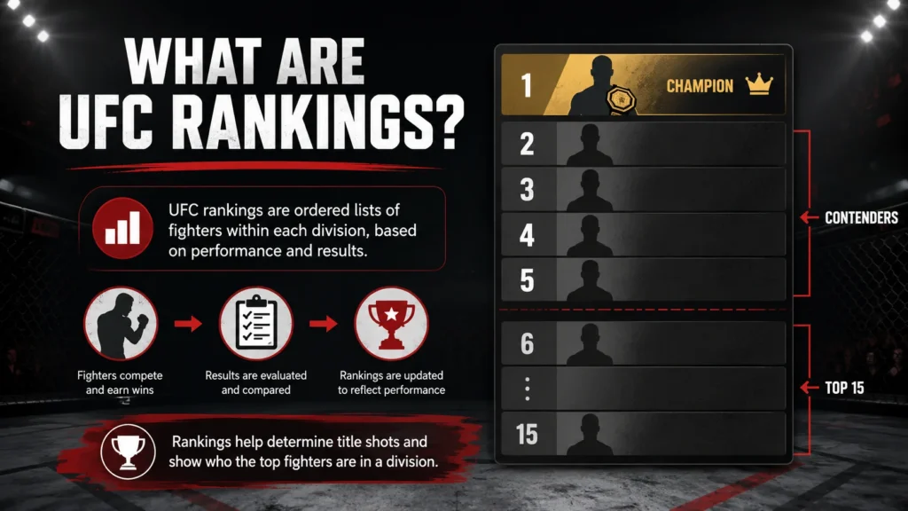 What are UFC rankings beginner explainer image
