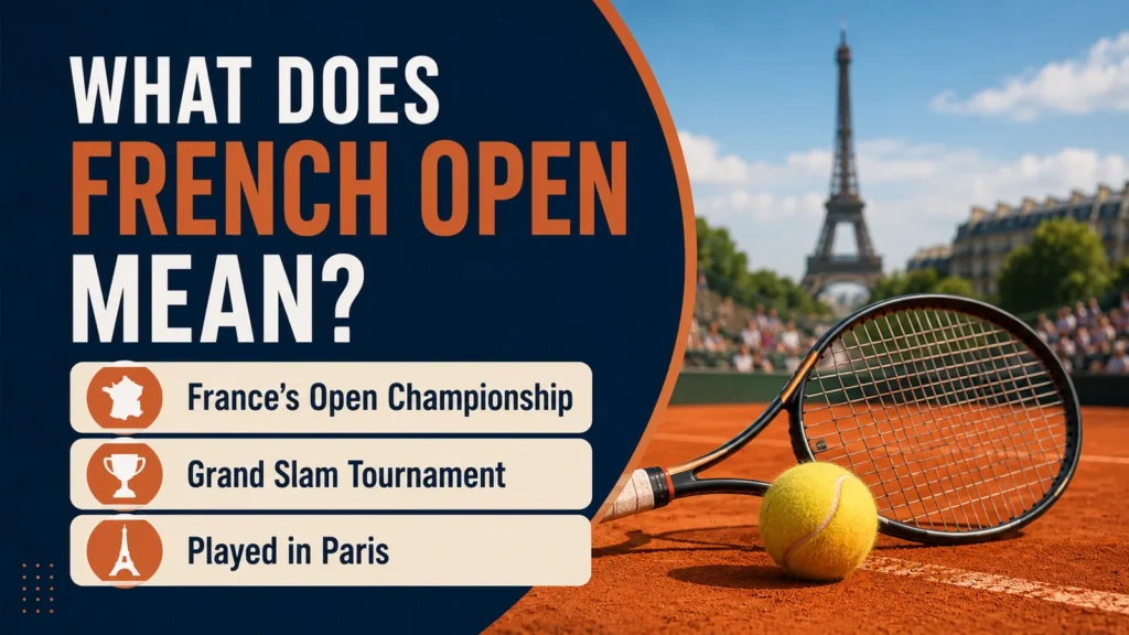 What does French Open mean in tennis