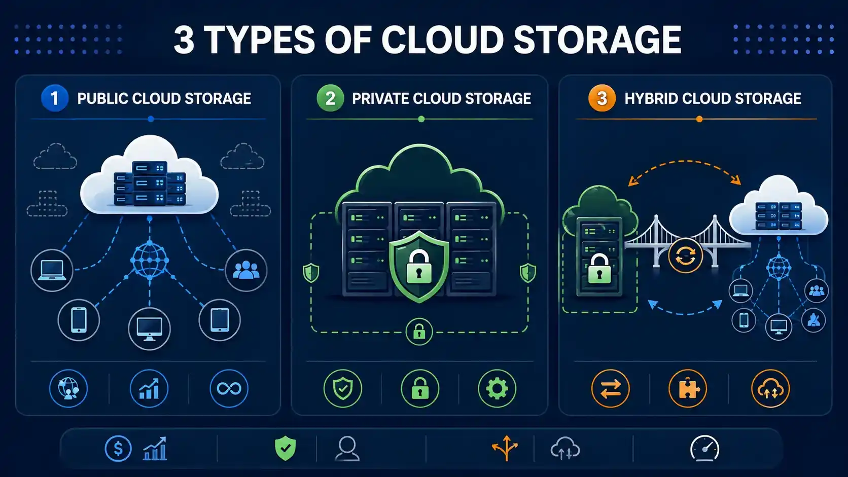 What is cloud storage - Private vs Public vs Hybrid