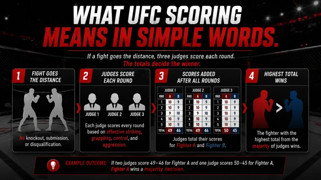 What UFC scoring means in simple words explained for beginners