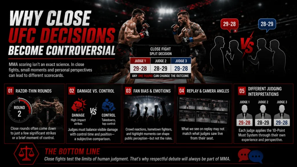 Why close UFC decisions become controversial