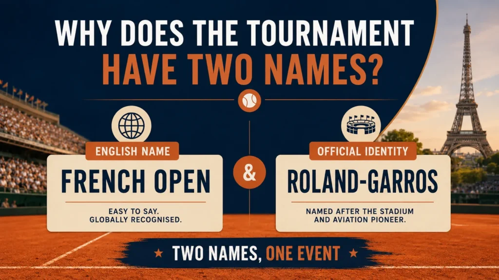 Why does the French Open tournament have two names