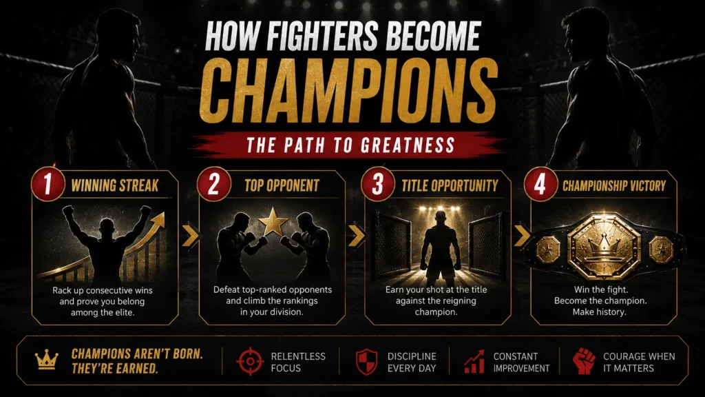 How fighters become UFC champions step by step