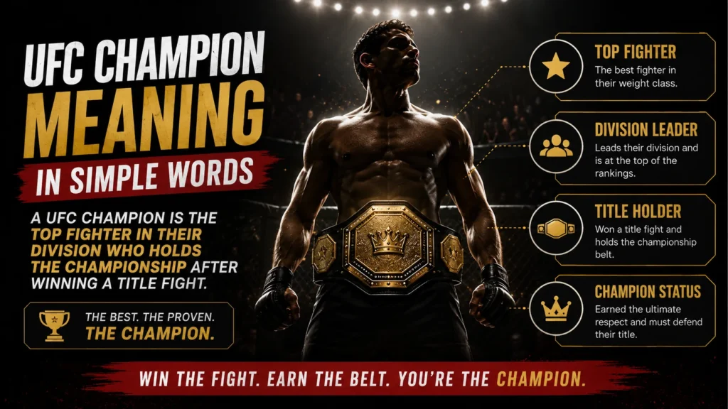 UFC champion meaning in simple words explained for beginners
