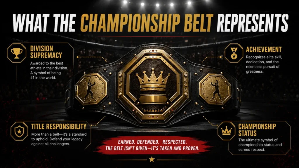 What the UFC championship belt represents